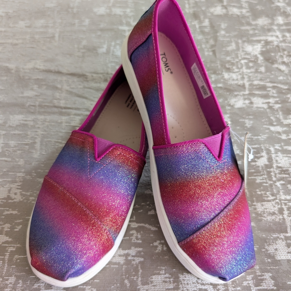 TOMS Kids Alpargata Multicolor Slip-On Shoes NWT